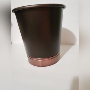 Bronze bathroom trashcan